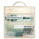 Cuadro de madera Let`s find some beautiful place - 40x41,5 cm