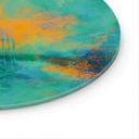 Glasbillede - Turkis aurora borealis - Schmucker - Rund