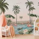 Kikki Belle - Fotomural de Flamingo oasis