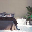 Papel pintado unitario con estructura textil horizontal Beige