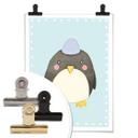 Póster Loske - Pingüino - azul