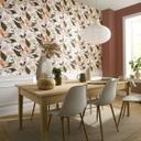 Ikke-vævet tapet, blomstermotiv tapet Secret Garden koral