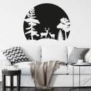 Wallsticker -  Skovsilhuette - rund
