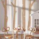 XXL panel de pared de madera de abedul bosque (4 partes) - MDF naturaleza