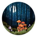 vægdekoration Skov og stjerner om natten - SpaceFrog Designs – print på aluminium