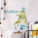 Sticker mural Kvilis - Crocodile + Texte à personnaliser