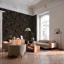 Papier peint intissé formes géométriques noir marron papier peint mural géométrique