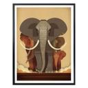Plakat - Braun - Elephants