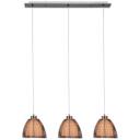Pendelleuchte Maxime, braun, 121 x 80 cm, Glas Pendellampe, dimmbar