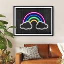 Póster arco iris - luz de neón
