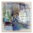 Cuadro de madera Schmucker - En la habitación azul - 40x41,5 cm