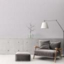 Papel pintado no tejido de estilo art déco blanco plateado - papel pintado gráfico con motivo de líneas
