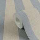 Papel pintado a rayas azul claro beige - Clásico diseño a rayas mate - Papel pintado no tejido moderno