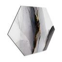 Wanddecoratie abstracte compositie in goud en grijs - Shelest - Alu-Dibond