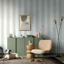 Stribet tapet, non-woven Shades Iconic hvid grøn