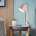 Tischleuchte Paul, rosa, 44 x 16 cm, Holz Tischlampe