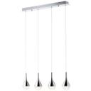 Pendelleuchte Gustav, metallic, 114,5 x 70 cm, Glas Pendellampe, dimmbar