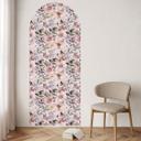 Wallsticker rundbue vægpanel blomster i akvarel - UN Design - smal
