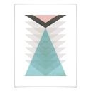 Plakat - Nouveauprints - Totem og aqua i pink