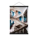 Póster de tela Imponente escalera con encanto antiguo - Robroek