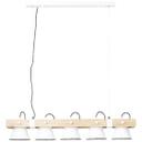 Pendelleuchte Maria, beige, 115 x 95 cm, Holz Pendelleuchte