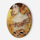 Rundt lærredsbillede - Guldportræt af en kvinde - G. Klimt