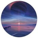 Tapet cirkel Galaxy - Aenami - vliesetapet/selvklæbende non-woven tapet