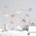 Wallsticker-sæt til børneværelset - Dyr i skyerne (31 dele)