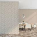 Geometrisk tapet trælook beige creme - Ikke-vævet tapet med struktur