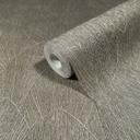 Papel pintado no tejido con motivo de hojas texturizadas floral gris