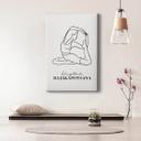 Lienzo Yoga - Paloma Rey - Line Art