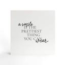 Billede af træ til at sætte op - Et smil er det smukkeste 02 - 15x15 cm