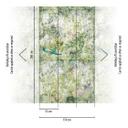 vintage tapet grøn blå - non-woven tapet blomster planter Livingwalls - mat og glat