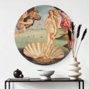Tableau sur alu-Dibond rond Botticelli - Geburt der Venus