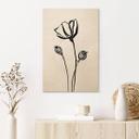Cuadro de madera Line Art Poppy - Cats & Dotz