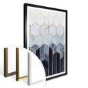 Frederiksson Plakat - Blue & White Hexagons