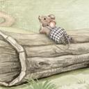 Fotomural habitación de los niños ratón de la familia en el bosque - Kikki Belle