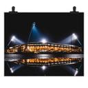 Poster FC Hansa Rostock Stadion bei Nacht- 100x80 cm