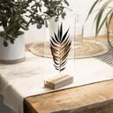 Kubistika borddekoration - blad i guld