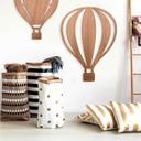 Houten Wanddecoratie Mahoniefineer Luchtballon