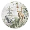 Wanddecoratie jungle dieren op een Afmeting - Ms Tiff - Alu-Dibond - Rond