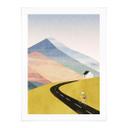 Póster ciclista en la montaña - Ríos