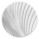 Tableau en alu-Dibond Budny - Lignes harmonieuses - Rond
