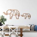 Trækunst Mahogni - Origami - Elefant