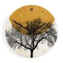 Wanduhr aus Glas - Kubistika - Wintermorgen - Ø 30 cm