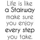 Adesivo murale per le scale - Life is like a Stairway...