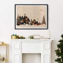Plakat Vinter - juleby - træbarn