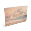 Cuadro de madera puesta de sol sobre la playa y el mar - Sisi & Seb