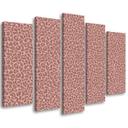 5 stykke lærredsprint, Leopard Leopard Pels Patches Mønster