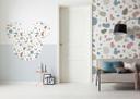 Selvklæbende non-woven tapet - Mickey Head Terrazzo Bambino - 125 x 125 cm
